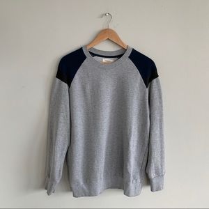 Crewneck Sweatshirt with Mesh Color Block